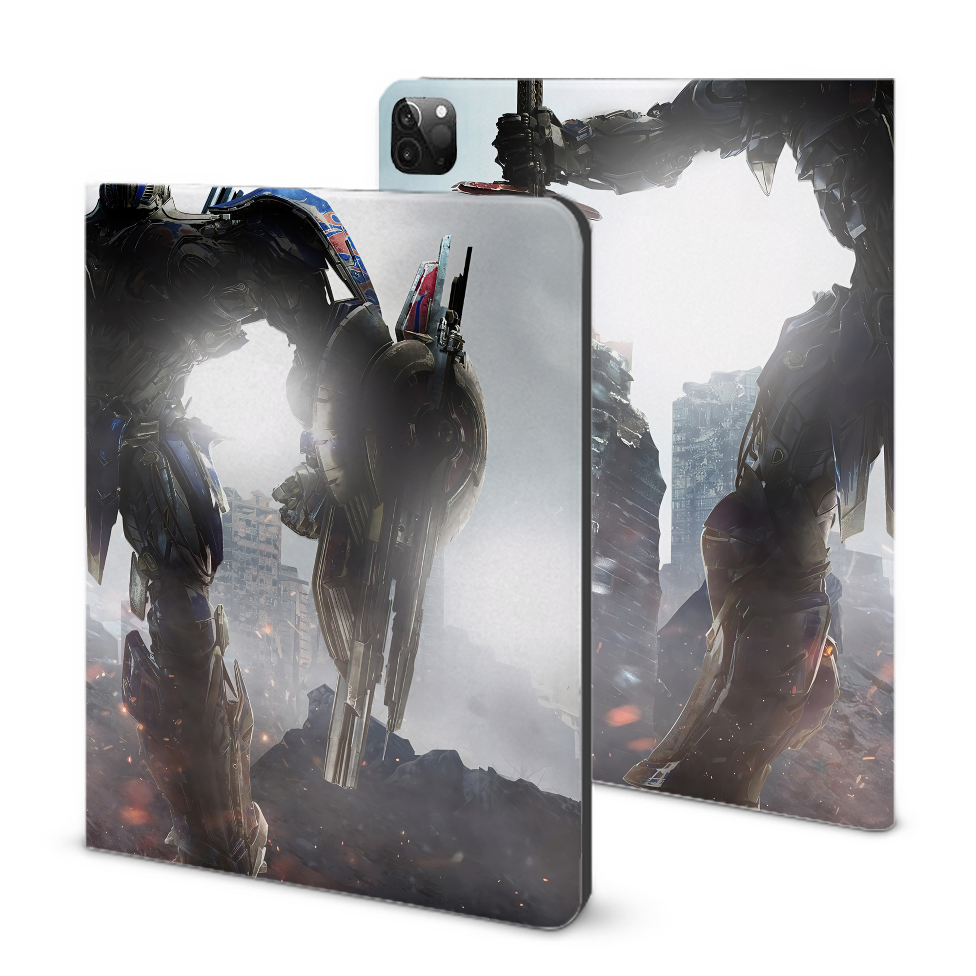 （画像用） Transformers トランスフォーマー IPadケース ペンホルダー付き ブックスタイルデザイン